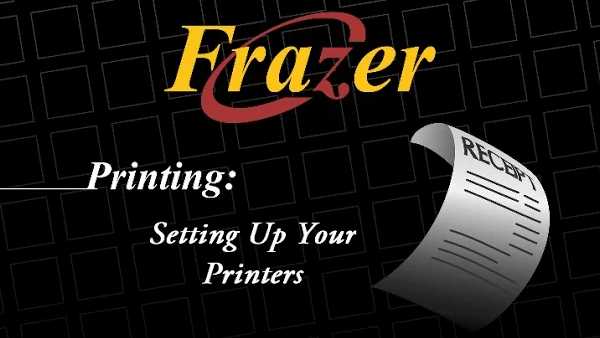 Frazer printer setup Youtube video